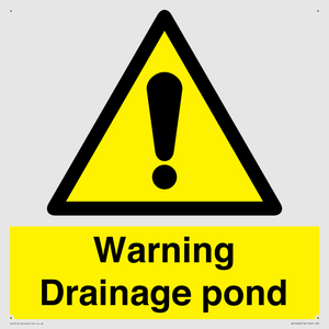 Warning Drainage pond